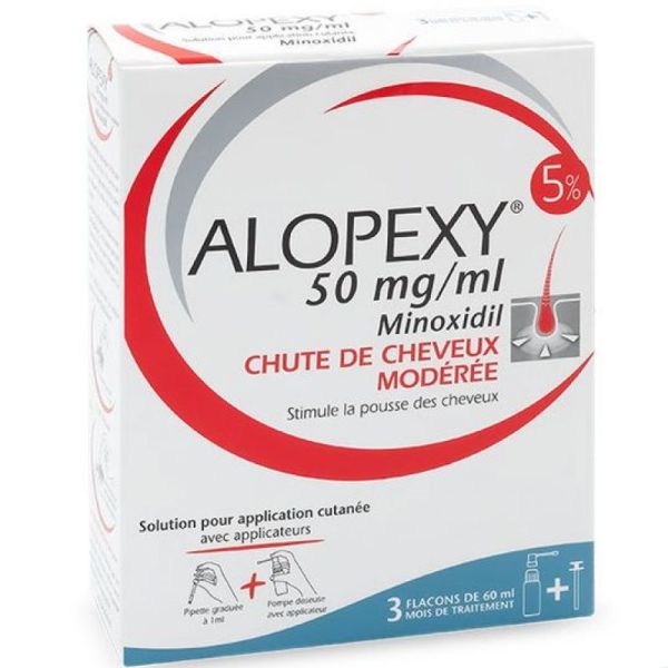 Alopexy 5% solution pour application cutanée 3x60ml