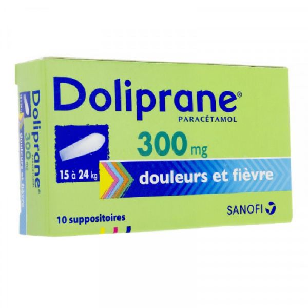 Doliprane 300 mg 12 suppositoires