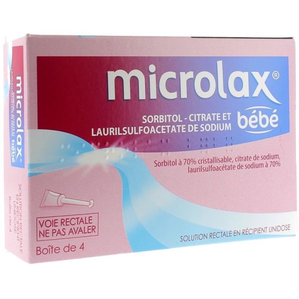 Microlax bébé solution rectale 4 récipients unidose