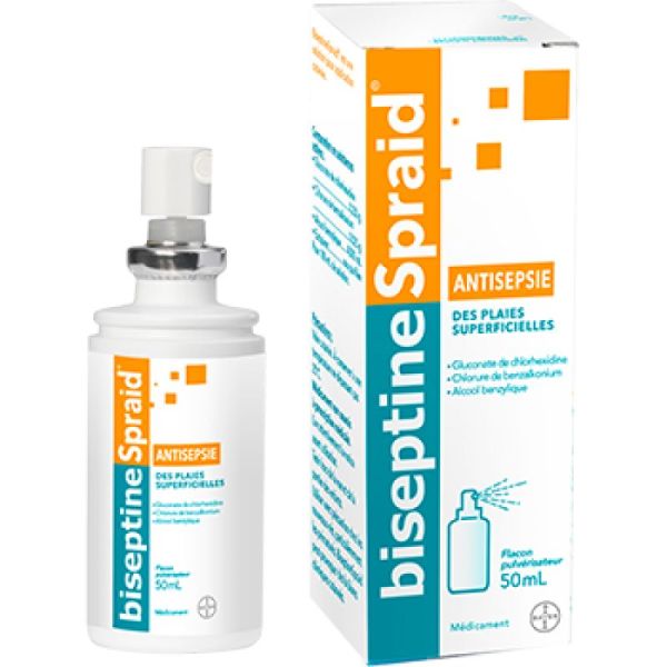 BISEPTINESPRAID, solution pour application cutanée 50ml Pulvérisateur