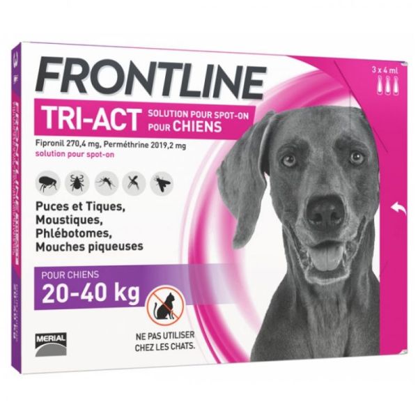 Frontline Tri Act Chien L 3 pipettes