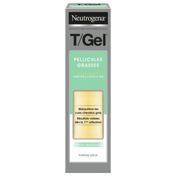 Neutrogena T/Gel Shampoing Antipelliculaire Pellicules Grasses 250 ml