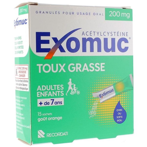 Exomuc 200mg Granulés Sans Eau x 15