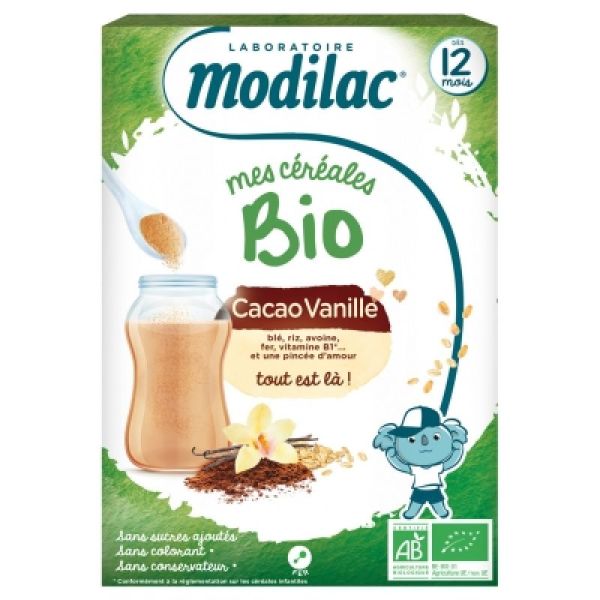 Modilac Cereales Bio Cacao Vanille 250g