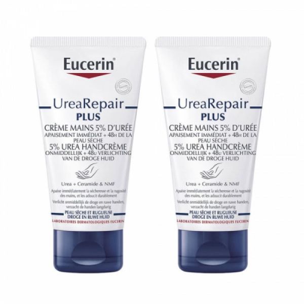 Eucerin UreaRepair Plus Crème Mains Réparatrice 5% urée lot de 2 tubes