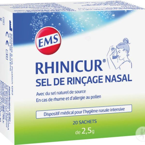 rhinicur sel de rinçage 20 sachets