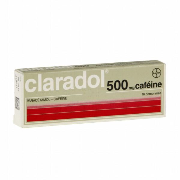 CLARADOL 500 mg CAFEINE comprimé