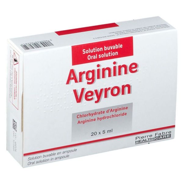 ARGININE VEYRON, solution buvable en ampoule