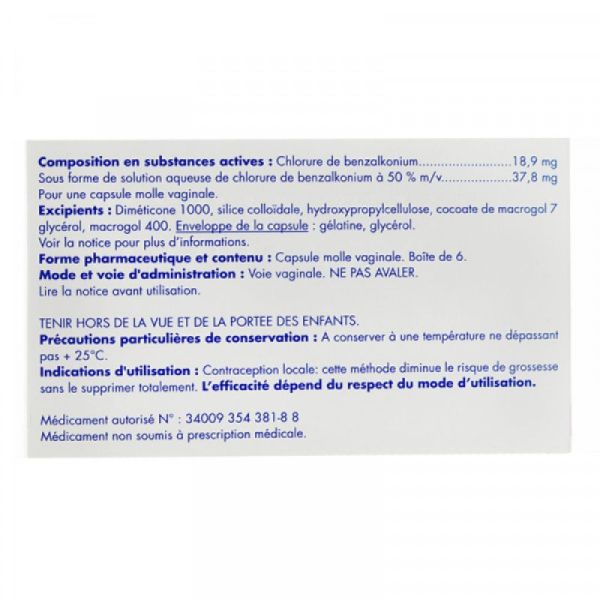 PHARMATEX 18,9 mg capsule molle vaginale boite de 6