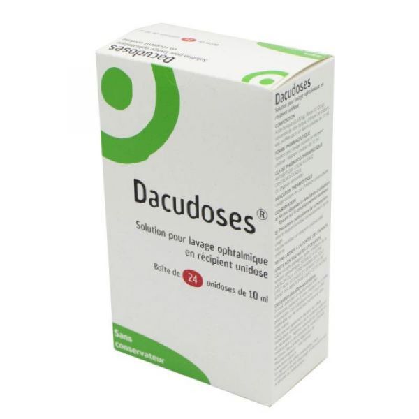 DACUDOSES, solution pour lavage ophtalmique en récipient unidose