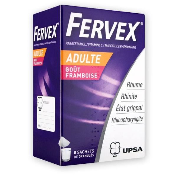 FERVEX ADULTES FRAMBOISE granulés pour solution buvable en sachet